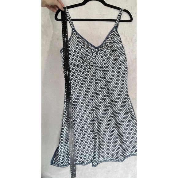 Jones New York Women's S Satin Babydoll Slip Nightie Aqua Blue Chemise Lace Sexy - Picture 3 of 6